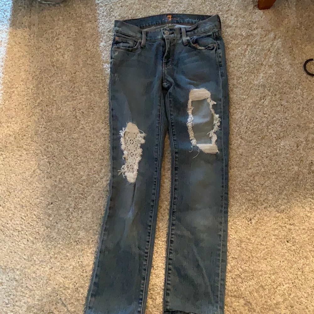7 For All Mankind distressed jeans